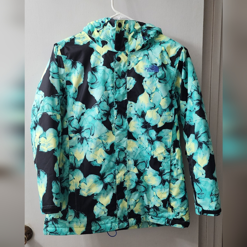 The North Face Women's Floral Jacket - Black and Green